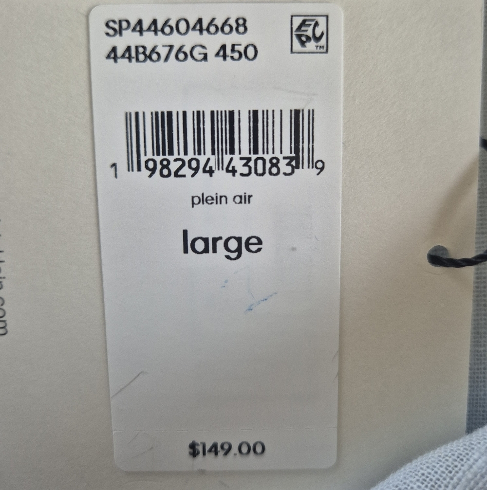 Calvin Klein Light Blue Wide-Leg Drawstring Pants, Size L - Picture 12 of 16